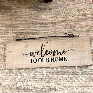 New Handmade farmhouse wall decor. Whitewashed reclaimed pine with black text